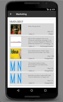 Mark! - Marketing news app android App screenshot 1